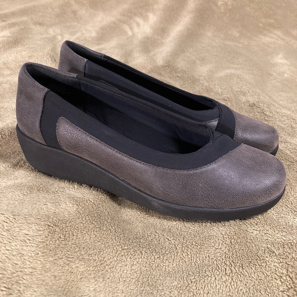 NIB Easy Spirit Vintage 90s e360 Slip On Shoes Loafers Gray Black Size 8.5M